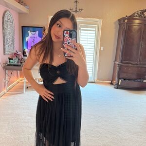 Black Strapless Dress